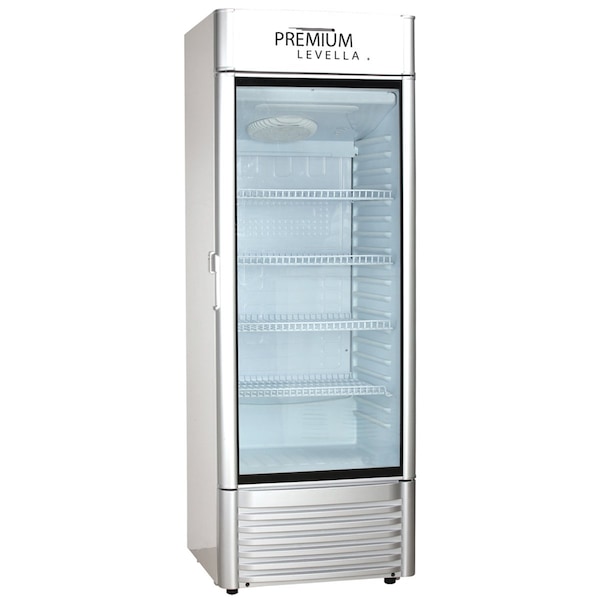 Premium Levella Premium Levella 9 cu. ft. Commercial Display Refrigerator One Glass Door Merchandiser in Silver PRF90DX